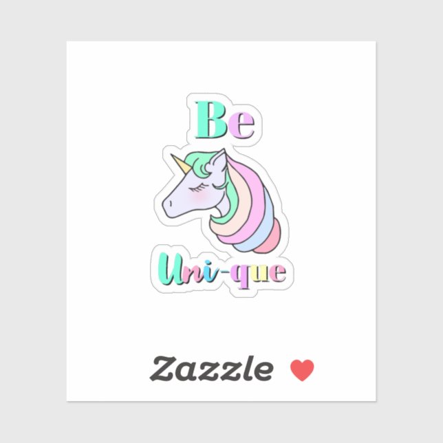 Sei uni-que aufkleber (Blatt)