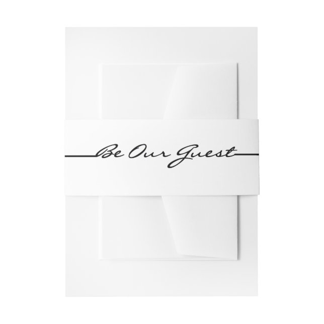 "Sei unser Gast" Einladung von Belly Bands Einladungsbanderole (Vorderseite Beispiel)