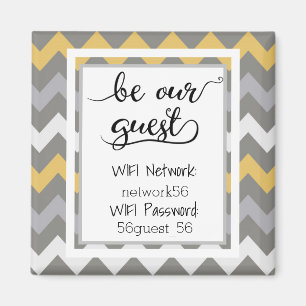 Sei unser Gast WLAN-Informationen Passwort Magnet