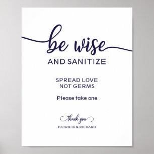 Sei weise und desinfiziere - verbreite Liebe, nich Poster