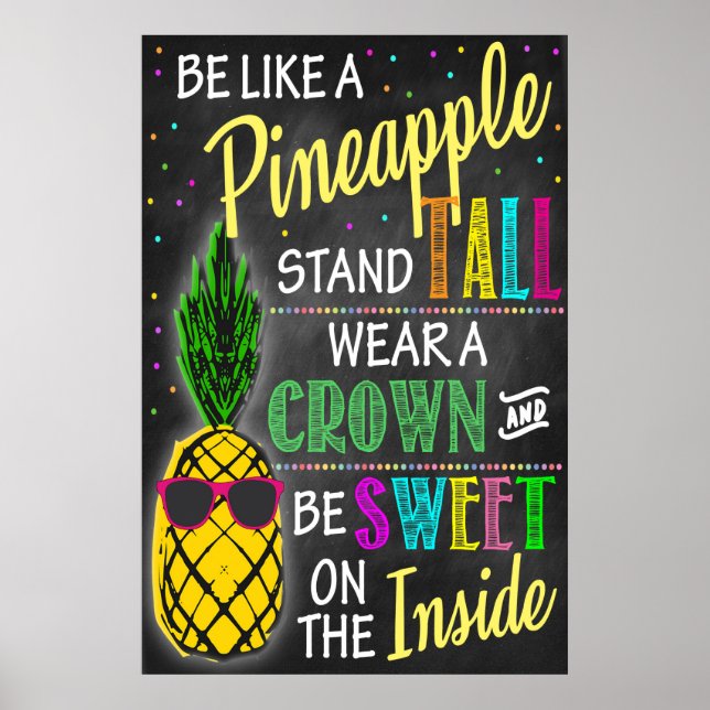 Sei wie ein Ananas-Printable Poster (Vorne)
