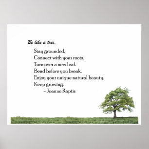 Sei wie ein Baum Inspiration Wall Art Print Poster