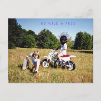 SEI WILD & FREI POSTKARTE