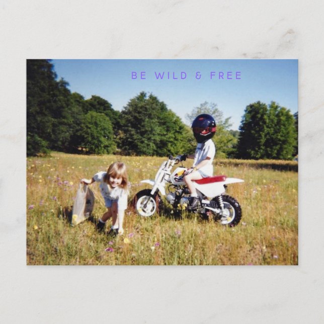 SEI WILD & FREI POSTKARTE (Vorderseite)