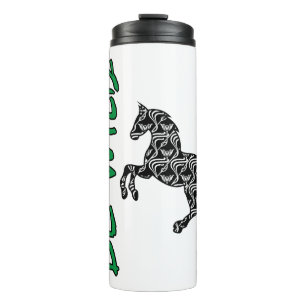Sei wild – Starkes dekoratives Pferdedesign inspir Thermosbecher