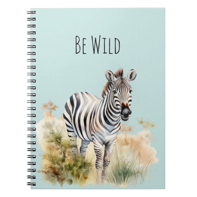 Sei Wild Zebra Notizblock (Vorderseite)