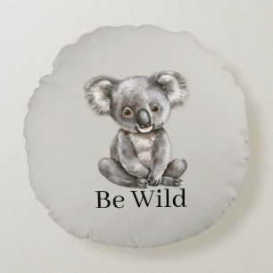 Sei Wilde Koala-Bären-Safari-Tiere Rundes Kissen