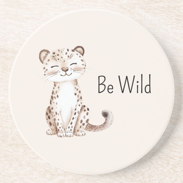 Sei wilder Gepard Getränkeuntersetzer (Vorne)