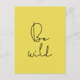 Sei wilder schwarzer Schriftart Postkarte