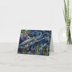"Seiches bleues", une carte de voeux de seiches