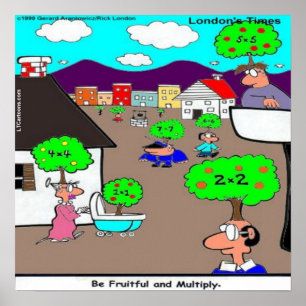 Seid fruchtbar & vermehrt lustiges Poster