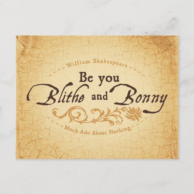 Seid ihr Blithe und Bonny Postkarte (Vorderseite)
