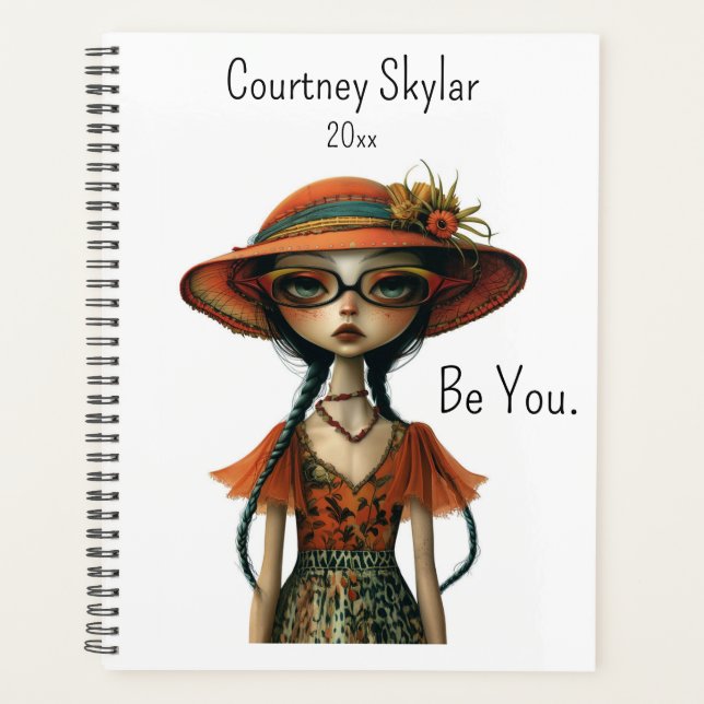 Seid ihr Quirky Whimsical Woman Planer (Vorderseite)