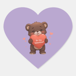 Seid mein Valentine? Herz-Aufkleber