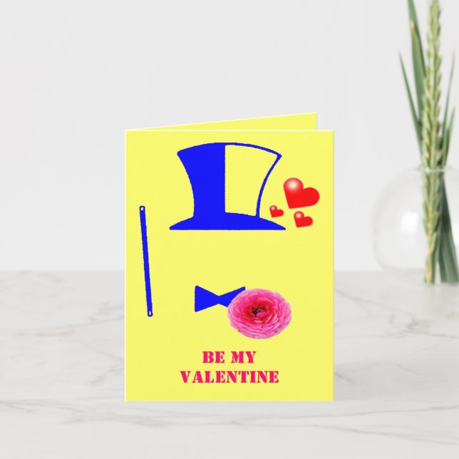 SEID MEIN VALENTINE ~ KARTE VON EINEM GEHEIMNEIDER (Vorderseite)