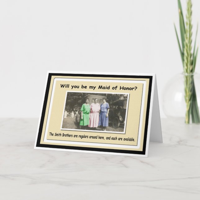 Seid meine Trauzeugin? - FUNNY Einladung (Vorderseite)