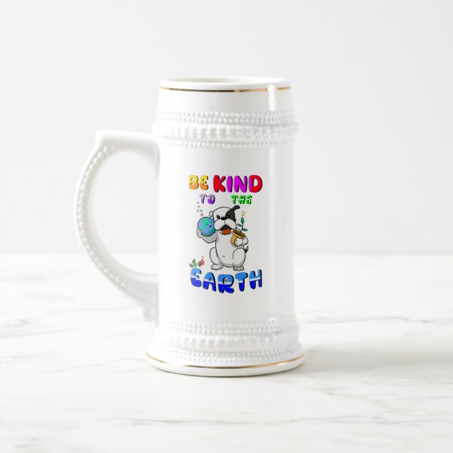 Seid nett zur Erde Bierglas (Links)