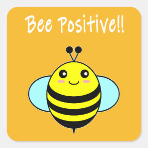 Seid positiv! quadratischer aufkleber