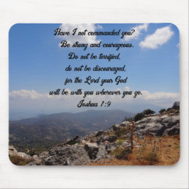Seid stark und mutig Joshua 1:9 Bibelverse Mousepad