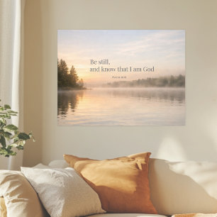 Seid still und erkennet, dass ich Gott bin Psalm 4 Poster