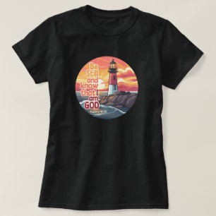 Seid still und erkennt, dass ich Gott bin Bibelver T-Shirt