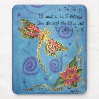 Seide gemalte Libelle Mousepad