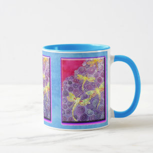 Seide gemalte Libellen-Tasse Tasse