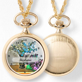Seide- und Maiskolben-Blume 2190 Nekklace Watch Armbanduhr