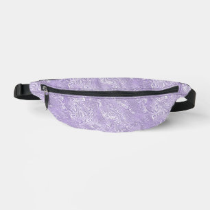 Seidene Moiree mit kleinem Muster in Lila Lavendel Bauchtasche