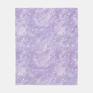 Seidene Moiree mit kleinem Muster in Lila Lavendel Fleecedecke