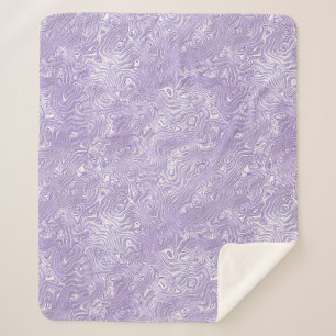 Seidene Moiree mit kleinem Muster in Lila Lavendel Sherpadecke