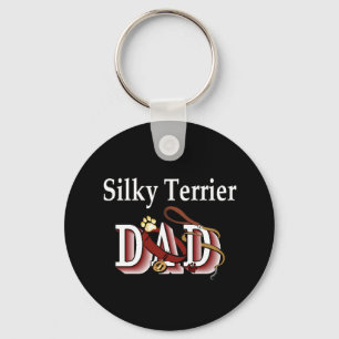 seidener Terrier Papa Schlüsselanhänger