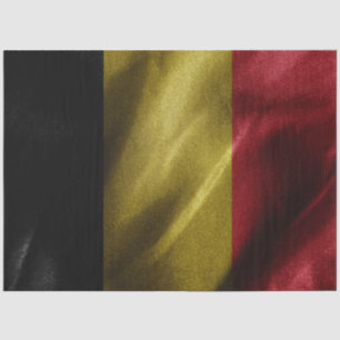 Seidenflagge in Belgien Seidenpapier