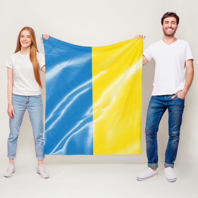 Seidenflagge in der Ukraine Fleecedecke (Beispiel)