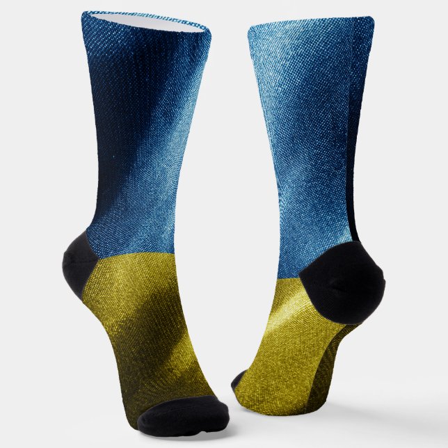 Seidenflagge in der Ukraine Socken (Gewinkelt)
