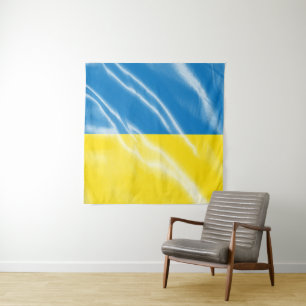 Seidenflagge in der Ukraine Wandteppich