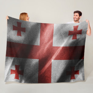 Seidenflagge in Georgien Fleecedecke