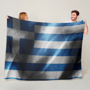 Seidenflagge in Griechenland Fleecedecke