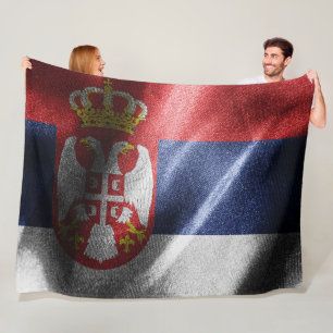 Seidenflagge in Serbien Fleecedecke