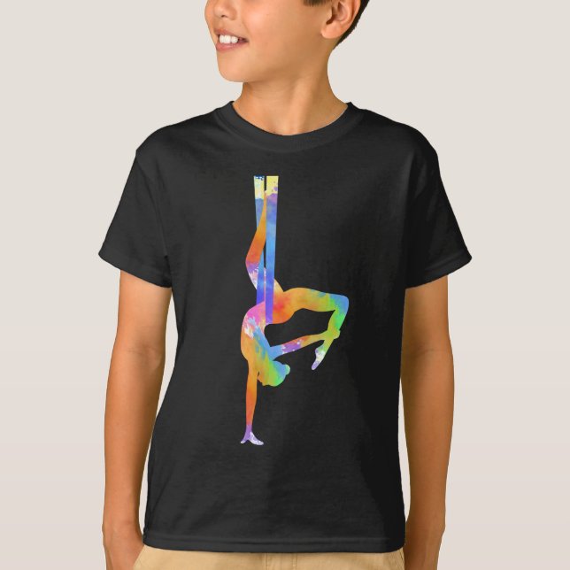 Seidenfrauen Aerialist Yoga T-Shirt (Vorderseite)