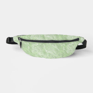 Seidenglanz mit kleinem Muster in Limettengrün Bauchtasche