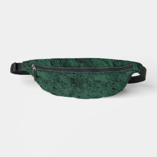 Seidenglanz mit kleinem Muster in Waldgrün Bauchtasche