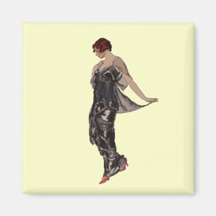 Seidenkleid Abend 1914 Magnet