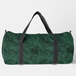 Seidenmoire Kleines Muster in Forest Green Duffle Bag