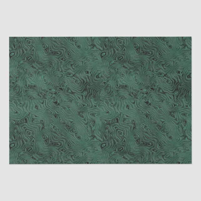 Seidenmoire Kleines Muster in Forest Green Seidenpapier (Vorderseite)