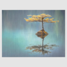 Seidenpapier: "BAUM AUF EINER INSEL"  