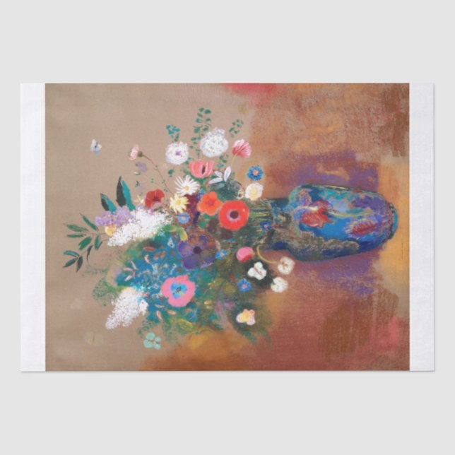Seidenpapier: BOUQUET DER BLUME: ODILON REDON Seidenpapier (Vorderseite)