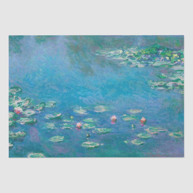 Seidenpapier: CLAUDE MONET: WASSERLILIEN Seidenpapier (Vorderseite)