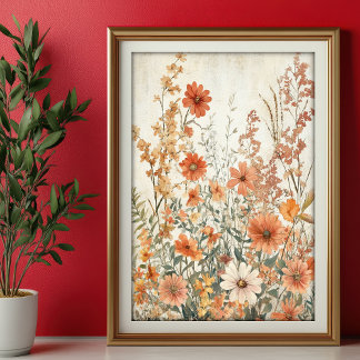 Seidenpapier Decoupage Herbst Wildblumen Var06