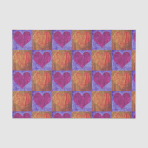 Seidenpapier Decoupage - Herz Pop Art